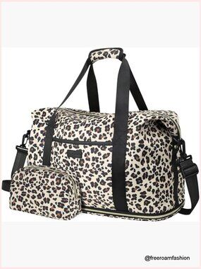 Expandable Waterproof Travel Duffle Bag with Toiletry Case Weekender Carry On